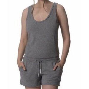 Kit & Ace Romper sz 2 women raglan fleece sweatshirt gray grey cotton cashmere